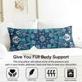 thumbnail image 3 of Boho Long Body Pillow Cover – Soft & Breathable Ethnic Fabric, Hidden Zipper, 20"x54", Stylish Abstract Tribal Print – Gift for Side Sleepers, Pregnancy, Home Decor, 3 of 7