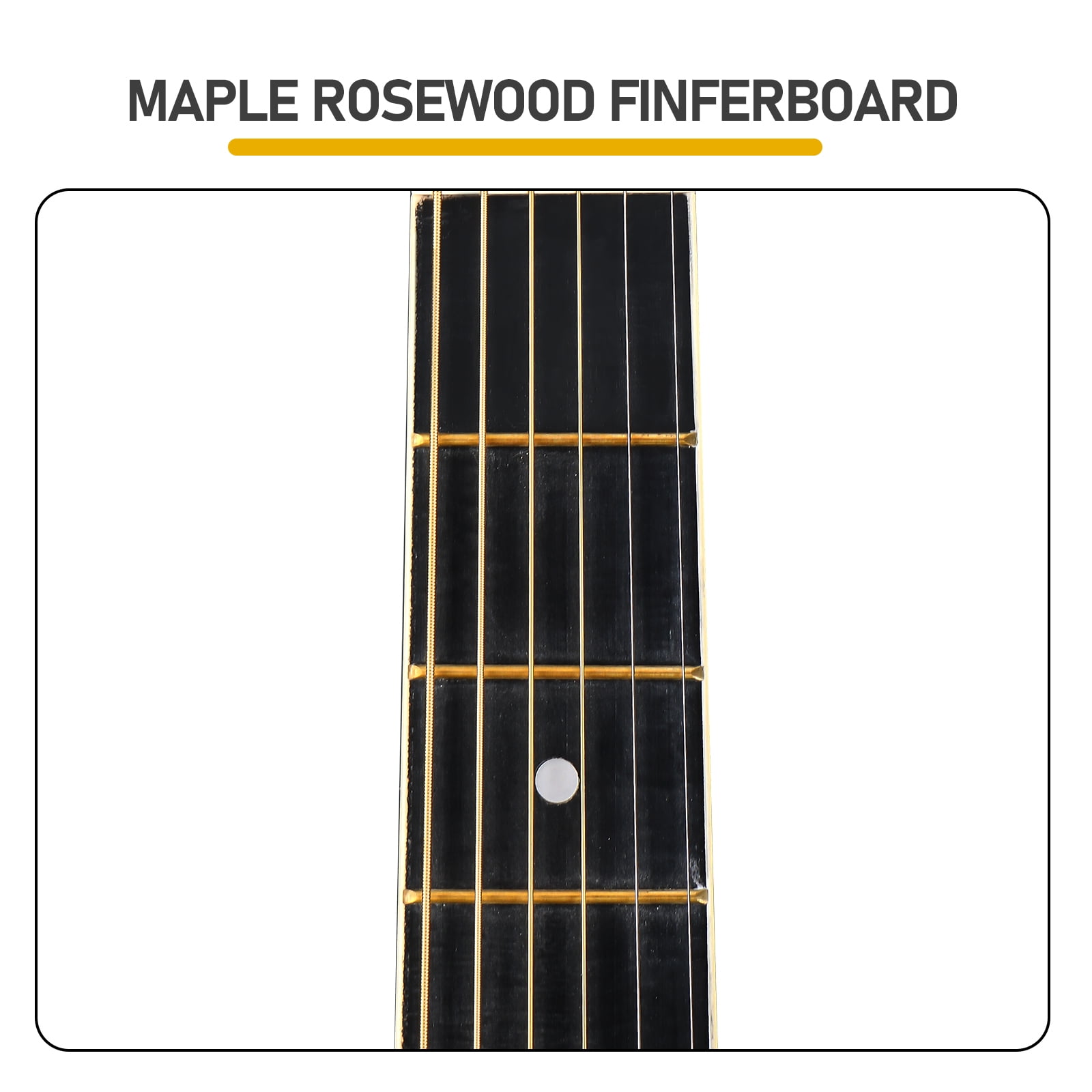 41-Inch Full-Size Dreadnought Cutaway Acoustic Guitar with Basswood Body, Steel Strings, and Starter Accessories for Beginners and Adults