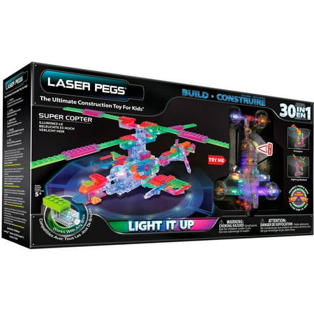 Laser Pegs 30-in-1 Supercopter Lighted Construction Toy