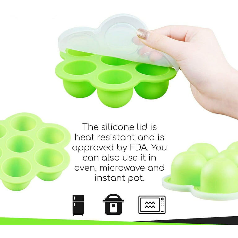 [2 Pack] Silicone Egg Bites Molds for Instant Pot Accessories Inserts by Sensible Needs - Fits InstaPot 5, 6, 8 qt Pressure Cooker, Freezer Accessory