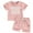 C#Pink/, variant on WIBACKER Toddler Baby Boy Summer Outfit Infant Girl Clothes Auntie's Little Bestie Short Sleeve T-Shirt Casual Rolled Shorts Set