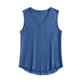 thumbnail image 7 of Horkkom Linen Shirts for Men V Neck Solid Color Sleeveless Shirts Beach Vacation Breathable Tank Tops, S-4XL, 7 of 7