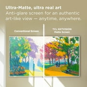 TCL 65 Class NXTVISION Series QLED 4K HDR Smart Google Art TV (New 2024) - 120Hz, Dolby Atmos Audio, Slim 1.1 Depth, Light Wood Frame & Flush Wall Mount Included - 65A300W