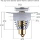 thumbnail image 2 of Sink Cover Stainless Steel Universal Odor-Resistant Sink Drain with Silicone Seal and Shower Cap with Anti-Clogging Filter (32 42mm), 2 of 5