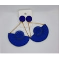 thumbnail image 5 of Colorful Fan Wooden Earrings, 5 of 5