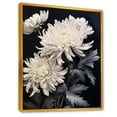 thumbnail image 2 of Designart "Monochrome Mums In 20 Shades Of Grey I" Mums Floater Framed Wall Art Prints, 2 of 5