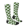 thumbnail image 3 of Daiia Sports Socks Happy Watermelon Printed Novelty Crew Socks for Men Women Knee High Socks Cotton Socks Soft & Breathable Support Unisex Socks, 3 of 9