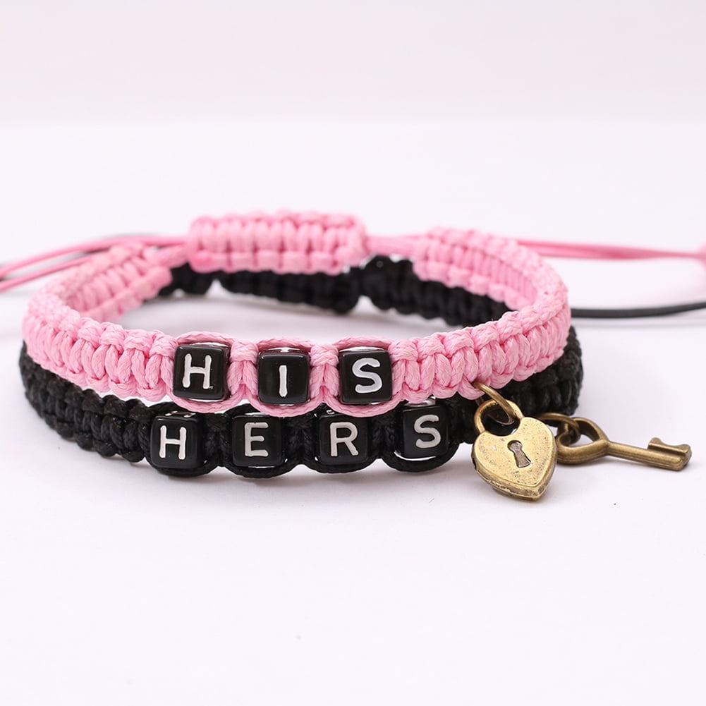 His and hers lock and key bracelets new arrivals