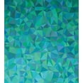 thumbnail image 3 of Teal Duvet Cover Set, Abstract Irregular Triangle Mosaic Design and Geometrical Modern Art Image Pattern, Decorative 3 Piece Bedding Set with 2 Pillow Shams, Queen Size, Green Navy, by Ambesonne, 3 of 3