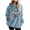 Blue, variant on Women's Merry Christmas Print Fleece Lined Hoodie - Double-Sided Plush Pullover with Drawstring Hood, Festive Holiday Plus Size Tops Blue