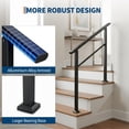 thumbnail image 4 of 4-Step Outdoor Stair Handrail Kit Black Aluminum and Iron Construction Adjustable 0 -45 Angle Easy DIY Installation with All Hardware and Gloves Included, 4 of 8