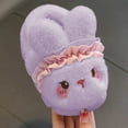 thumbnail image 6 of Eltusu Girls Winter Slippers, No Slip Bunny Comfy Warm House Shoes Purple Size 3(Big Kids), 6 of 7