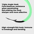 thumbnail image 6 of BBBF  10pcs Luminous Fishing Hooks Ultra  Night Glow Hooks for Freshwater and Saltwater Instant Fish Strike Fishing Tackle Set for Night Fishing attracts Fish Effortlessly Perfect for Anglers, 6 of 10