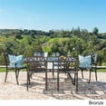 thumbnail image 3 of Noble House Alfresco 7 Piece Outdoor Aluminum Dining Set in Bronze, 3 of 36