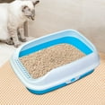 thumbnail image 6 of Cat Litter Tray Pet Litter Pan Opening Top Pet Litter Tray Cat Sand Box Splashproof Cats Toilet Cat Toilet Semi Enclosed for Pet Supplies Rabbit Blue Medium, 6 of 9