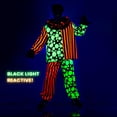 thumbnail image 4 of Underwraps Neon Terror Blacklight Reactive Clown Adult Costume | Standard Male, 4 of 6
