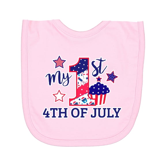 Inktastic My 1st 4th of July with Stars and Cupcake Newborn Bib