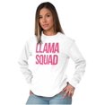 thumbnail image 3 of Llama Squad Save The Drama Alpaca BFF Women's Long Sleeve T Shirt Brisco Brands M, 3 of 6