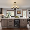 thumbnail image 5 of LMQNINE 10-Lights Farmhouse Chandelier Light Fixture,Rustic Industrial Iron Pendant Lighting with Adjustable Metal Chain for Kitchen Island and Hallway ,Black Gold, 5 of 7