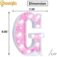 thumbnail image 4 of Carpa LED Pooqla con letras marquesinas, color rosa claro, funciona con pilas, 4 of 6