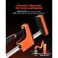 thumbnail image 2 of 2-Pack 24" Parallel Bar Clamps for Woodworking, 1500 lbs Load Limit Orange F-Clamp Set, 2 of 10