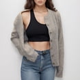 thumbnail image 5 of SOMER Women's Cardigan Sweaters Long Sleeve Button Down Crew Neck Classic Open Front Lightweight Knit, 5 of 7