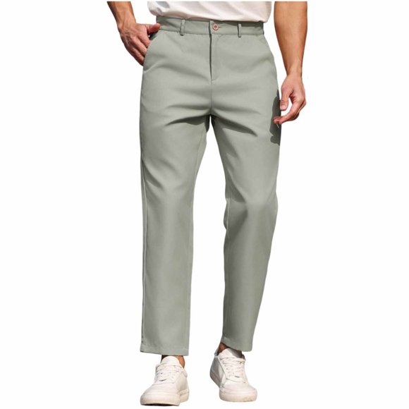 HUJlwoi Mens Dress Pants Lightweight Classic Fit Golf Stretch Pants Business Casual Work Formal Trousers Slacks with Pockets