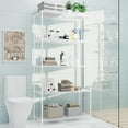 thumbnail image 3 of MIDODO 5 Tier Storage Rack, Heavy Duty, Metal Wire Shelving Units with 4 Feet & 5 Shelf Liners for Balcony, Supermarket, Warehouse, 3 of 8