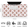 thumbnail image 5 of Long Mouse Pads for Desk,Pink Cow Strawberry Pattern Desk Mats on Top Of Desks, Desk Mouse Pad Extra Large with 3mm Non-Slip Base and Stitched Edge for Gaming,Office,Work,Home 47.3"x23.6", 5 of 6