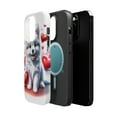 thumbnail image 2 of DistinctInk Tough Case for Apple iPhone 14 PRO (6.1" Screen), Compatible with MagSafe Charging - Valentine's Day American Eskimo Dog Puppy, 2 of 6
