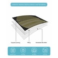 thumbnail image 5 of Quilts Twin Size Bedding Set, Olive Green Striped Lightweight Quilted Comforter, Black Geometric Vintage Stripes Ombre Soft Reversible Bedspread Coverlet with Pillow Covers for All Season, 68" x 86", 5 of 7