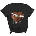 thumbnail image 5 of Xdegoge Football Shirt Mens Game Day Graphic Tee Funny Football Season Top Short Sleeve Crewneck Tops Casual Loose Gameday Gear, 5 of 6