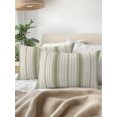 thumbnail image 3 of Outdoor Pillows Waterproof, Sage Green Striped Bedding Throw Pillows with Insert for Couch Sofa Bed, Modern Minimalist Stripes Farmhouse 12x20 Inch Pillowcases Decorative Patio Pillow Set of 2, 3 of 8