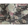 thumbnail image 3 of Ambesonne Floral Boho Quilted Coverlet 3 Pcs, Garden Scene Flowers, Queen Size, Pale Yellow Pastel Pink, 3 of 4