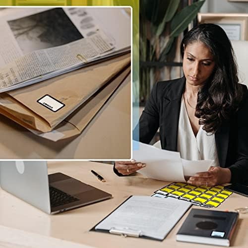 1000 Pcs Legal Exhibit Stickers Labels 1.65 x 1'' Plaintiff Exhibit Tabs Name Tags Stickers Blank File Folder Labels for Court Divider Office Legal Document File Classification(White, Blue, Yellow)