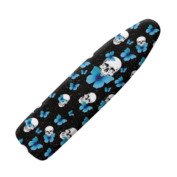 HELLHERO Skull and Butterfly Design Tabletop Ironing Board Cover Elastic Band Ironing Board Cover Soft Fabric