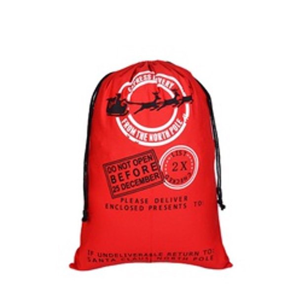 Saco grande reutilizable de Papá Noel para bolsa de regalo de Navidad Bolsa de Navidad con rayas rojas y blancas