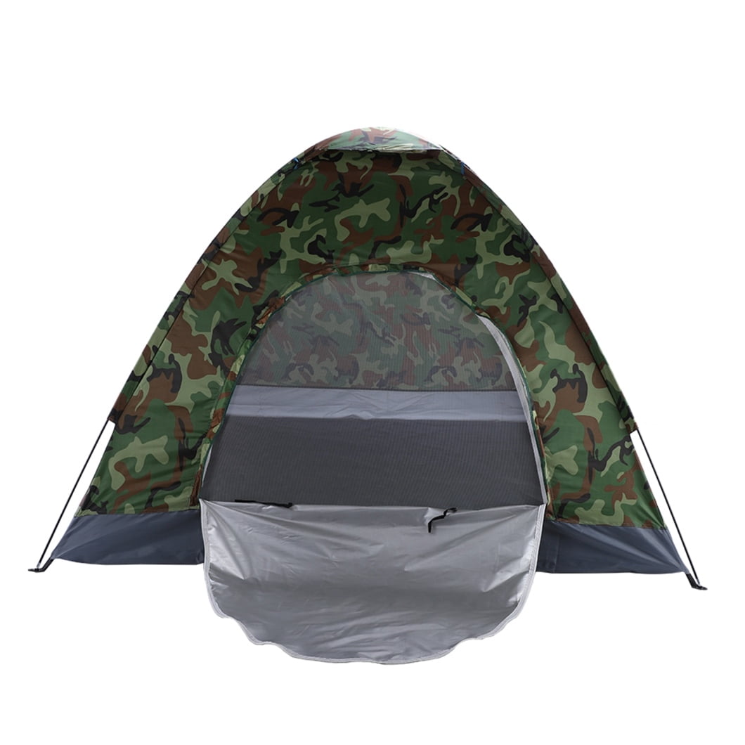 3-4 Person Waterproof Tent with Instant Setup and Ventilation, Lightweight Small Camping Tent with Carrying Bag, for Hiking, Camouflage