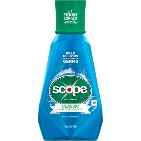 Scope Classic Cool Peppermint Mouthwash, 16.9 fl oz