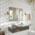thumbnail image 4 of EVIVA Gold 36X30 Inch Modern Framed Bathroom Mirror, 4 of 13