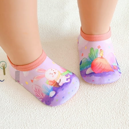 

Wesracia Baby Shoes Prewalker Slip Shoes Walkers Babies Children Soft Sole Socks Cartoon First Soles Non Thick With Fleece Baby Shoes