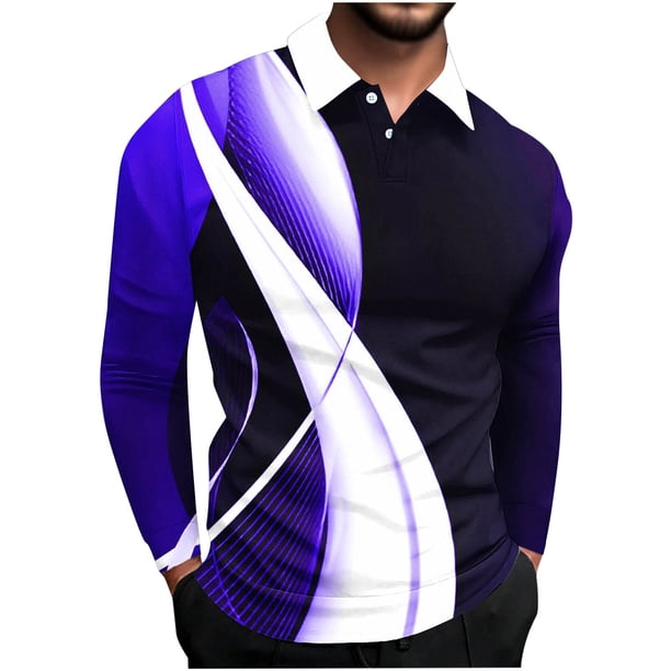 Suéteres de Manga Corta de los Hombres Top de Solapa / Camisa Diseño Deportivo Casual, Tela Suave Transpirable para el Uso Diario Al Aire Libre de Invierno