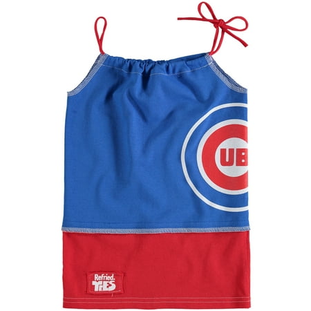 - Chicago Cubs Refried Tees Girls Preschool Tee-Tank Dress - Royal