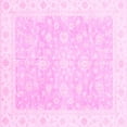 thumbnail image 1 of Ahgly Company Indoor Square Oriental Pink Traditional Area Rugs, 3' Square, 1 of 4
