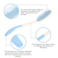 thumbnail image 5 of ABPETE Long Handle Hair Brush & Comb, Soft Bristles, Non-Slip, Ergonomic Design for People with Limited Dexterity or Arthritis, Hair Type: All, Blue + White, 5 of 8