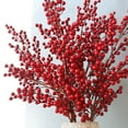 thumbnail image 6 of Teissuly Artificial Red Berry Stems Holly For Christmas Tree Decorations For Crafts Holiday And Home Decor, 6 of 7