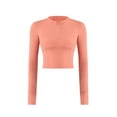 thumbnail image 1 of Top de Yoga de manga larga con media cremallera, ropa deportiva de secado rápido, Top transpirable cálido de alta elasticidad para Fitness, otoño e invierno, 1 of 4