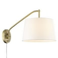 thumbnail image 2 of Wry Lighting Ryleigh 1-light Swing Arm Wall Lamp in Matte Black and Woven Sweet Grass shade, 2 of 2