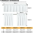 thumbnail image 4 of Sunset Palm Tree 3-Piece Kitchen Curtains Set - Rod Pocket Tier Panels & Valance, 24" Length for Farmhouse/Bathroom/Bedroom (54"x18"+2x27.5"x24"), 4 of 5