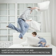 Everlasting Comfort Waterproof Pillow Protector Zippered Hypoallergenic Pillow Cover, Standard 2pc